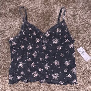 NWT American Eagle Floral Tank Top L